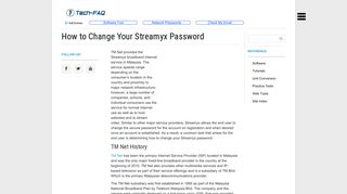 How to Change Your Streamyx Password - The Tech-FAQ