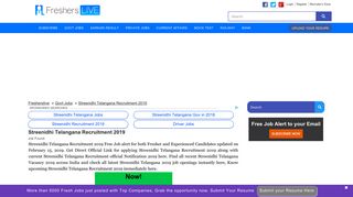 Streenidhi Telangana Recruitment 2019 Apply Online Job Vacancies ...