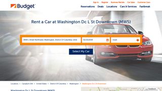 Save on Car Rentals at Washington Dc L St ... - Budget Car Rental