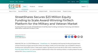 StreetShares Secures $23 Million Equity Funding to Scale Award ...
