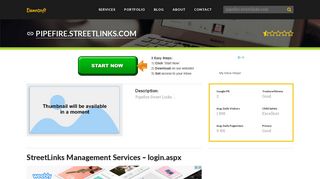 Welcome to Pipefire.streetlinks.com - StreetLinks Management ...