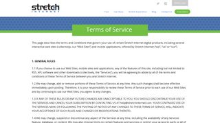 Terms of Service - Stretch Internet