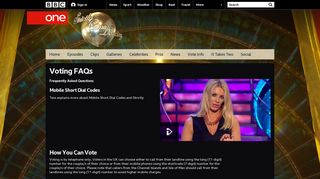 BBC One - Strictly Come Dancing - Voting FAQs