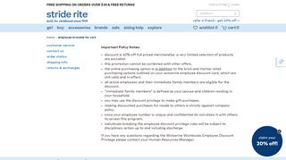 Employee ID Modal for Cart | Stride Rite