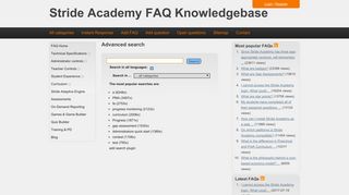 Advanced search - Stride Academy FAQ Knowledgebase - powered ...