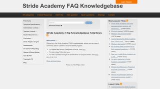Stride Academy FAQ Knowledgebase - powered by phpMyFAQ 2.7.9