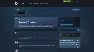 Account Creation :: Strife General Discussions - Steam Community
