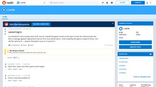 cannot log in : strife - Reddit