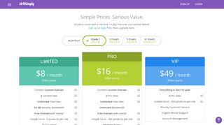 Pricing Plans - Website Pricing - Strikingly