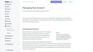 Managing Your Account | Stripe