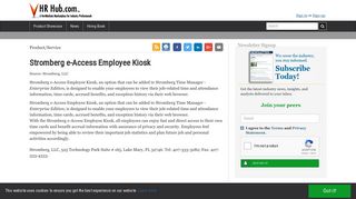 Stromberg e-Access Employee Kiosk - HR Hub