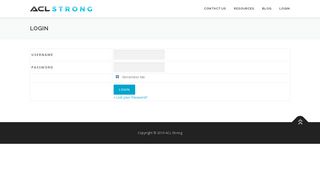 Login – ACL Strong