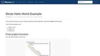 Struts Hello World Example – Mkyong.com
