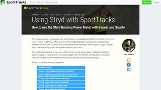 Using Stryd with SportTracks: How to use the Stryd Running Power ...