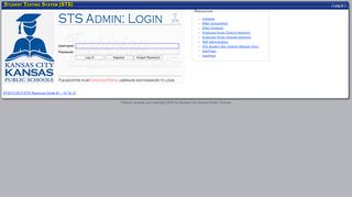 STS Admin: Log In