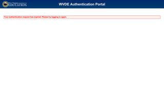 WVDE Authentication Portal - WVDE Webtop