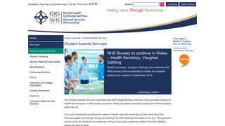 NHS Wales Shared Services Partnership (NWSSP) | Student Awards ...