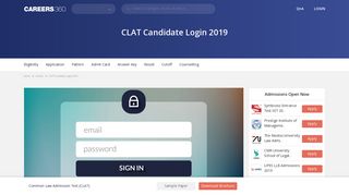 CLAT Candidate Login 2019 - Register & Password Recovery