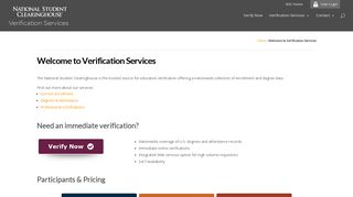 Welcome to Verification Services - Verify Degrees & Enrollment