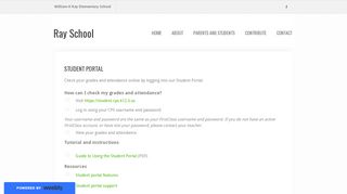 Student Portal - Ray School