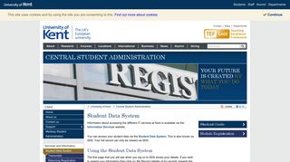 Student Data System - Central Student Administration - University of ...