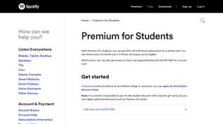 Premium for Students - Spotify