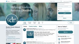 Student Doctor Network (@studentdoctor) | Twitter