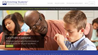Enriching Students: Personalized Learning, RTI, Scheduling Software