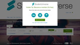 Cheap Student Flights - Flight Deals & Discounts | StudentUniverse
