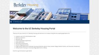 UC Berkeley Housing Portal