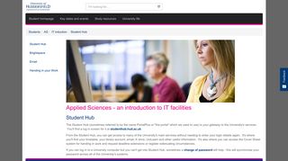 Student Hub - University of Huddersfield - Students