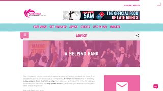 A Helping Hand from Our Advice Centre - Huddersfield Students' Union
