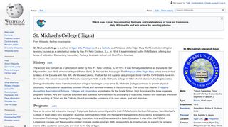 St. Michael's College (Iligan) - Wikipedia