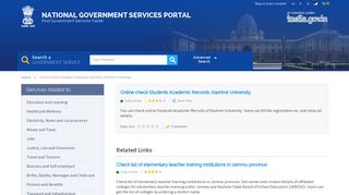 Online check Students Academic Records, Kashmir University ...