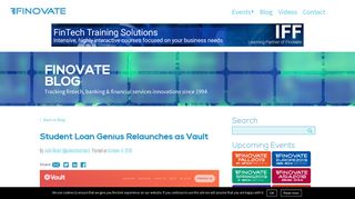 Student Loan Genius Relaunches as Vault - Finovate