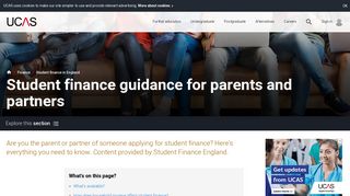 Student finance guide for parents and partners - UCAS