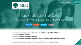 Repayment Quick Start Guide - Student Loans Company