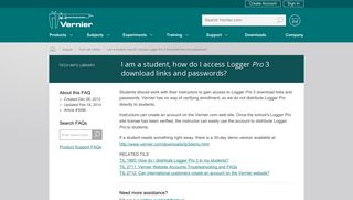 I am a student, how do I access Logger Pro 3 download links and ...