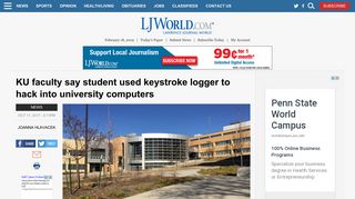 KU faculty say student used keystroke logger to hack into university ...