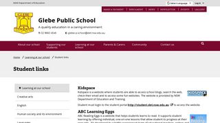 Student links - Glebe Public School