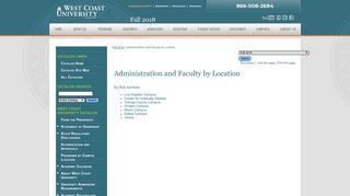 West Coast University - Administration and Faculty by Location