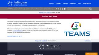 Student Self Serve – Arlington ISD