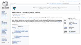 Talk:Strayer University/Draft version - Wikipedia