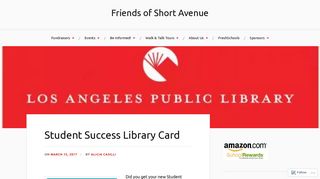 Student Success Library Card | Friends of Short Avenue