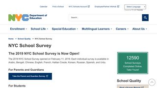NYC School Survey - schools.NYC.gov