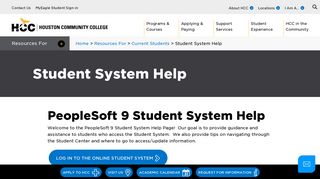 Student System Help | Houston Community College - HCC