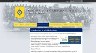 Introduction to Infinite Campus - Spencerport Central School District