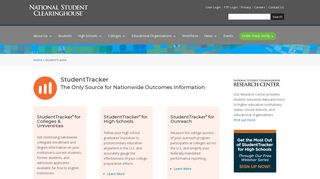 StudentTracker - National Student Clearinghouse