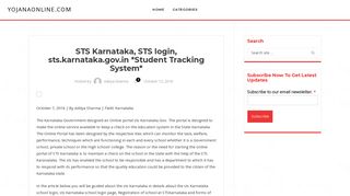 STS Karnataka, STS login, sts.karnataka.gov.in *Student Tracking ...
