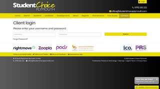 Client login - Student Choice Plymouth